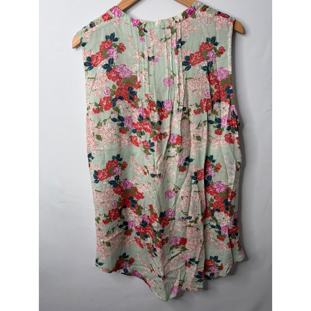 Meadow Rue Anthropologie Floral Lace Sleeveless Blouse Top 14 Feminine Boho Y2K - Picture 3 of 7